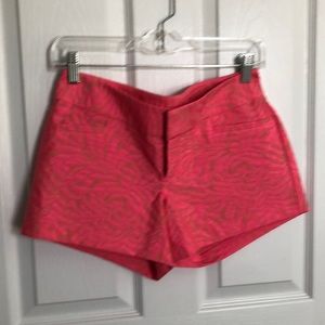 Lilly Pulitzer Ellie Shorts in Flamingo Pink Jungle Leaf Jacquard Size 0